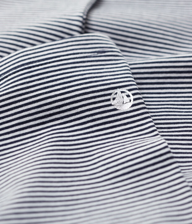 Girls' Elastane Jersey Leggings blue/white